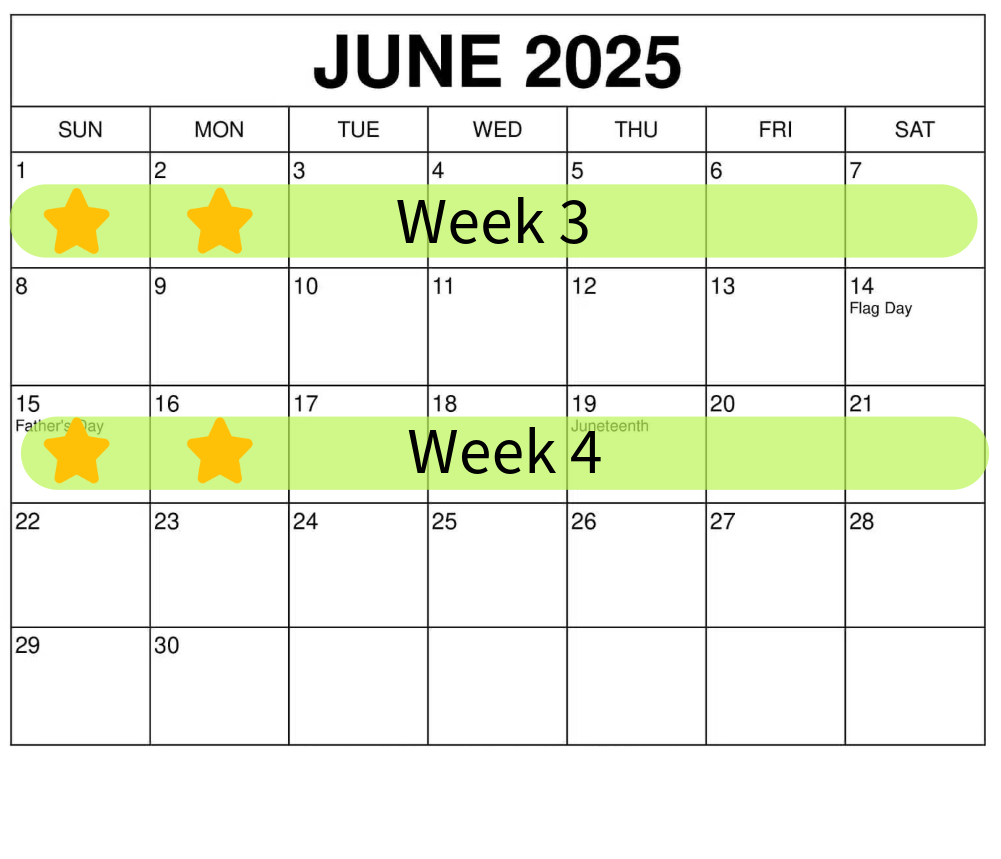 June calendar