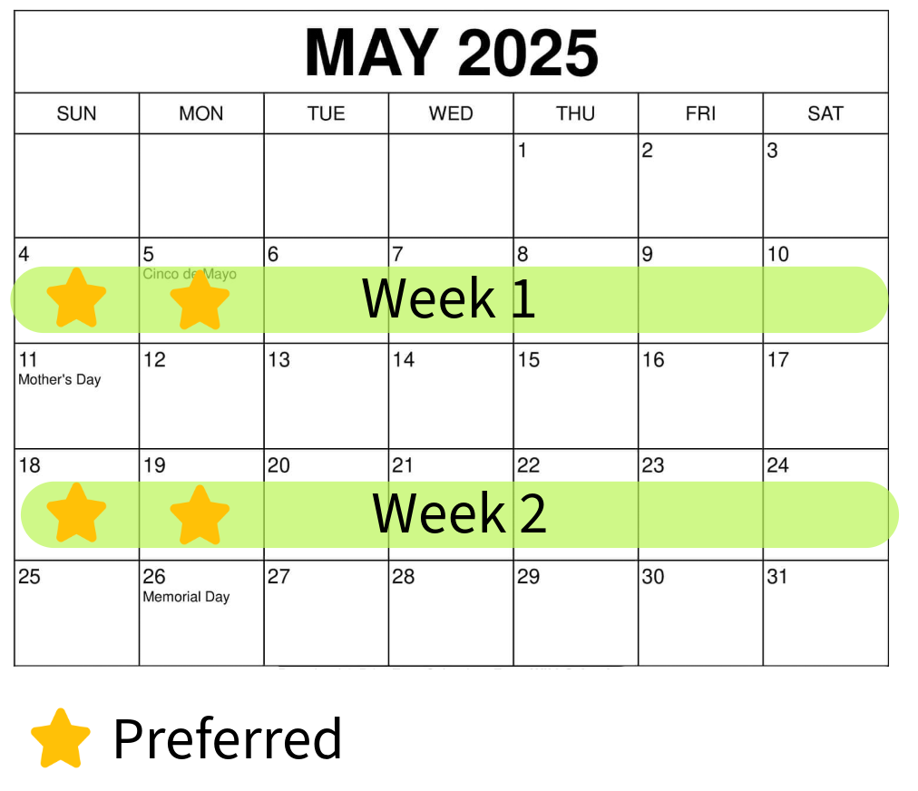 May calendar